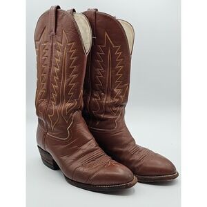 Vintage Hondo Women's Cowboy Western Boots Brown Leather Made in Mexico 8.5B